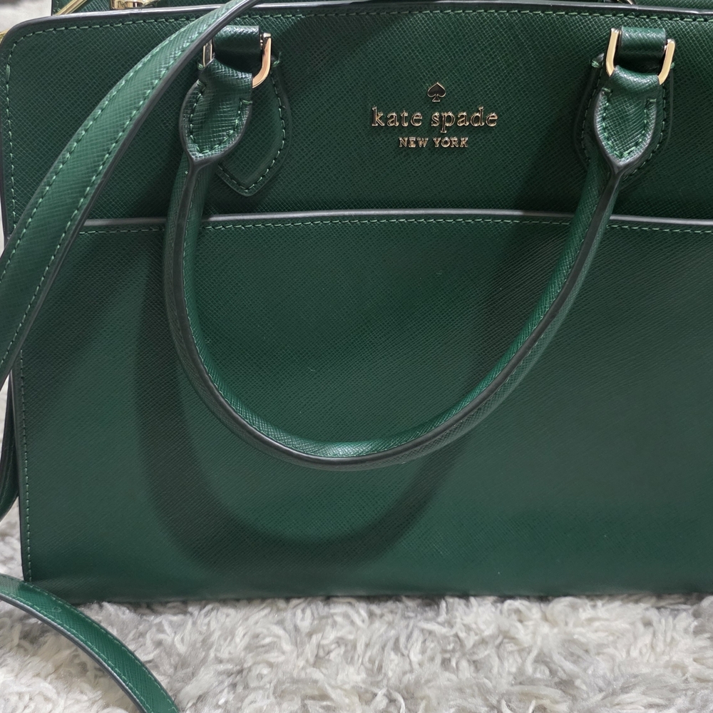 Kate Spade Green Leather Tote Bag